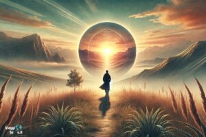 Persona sola in un paesaggio naturale al tramonto, rappresentando il viaggio interiore e la scoperta di sé